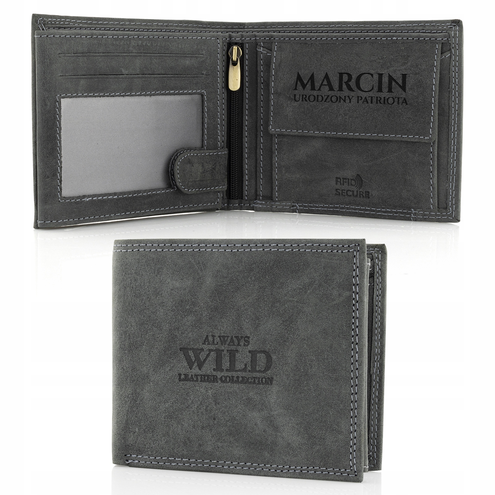 

Portfel Męski Skórzany dzień chłopaka Grawer