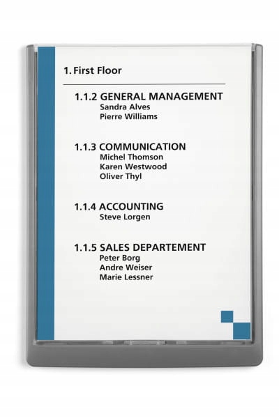 Tabliczka informacyjna Click Sign grafit Durable Marka Durable