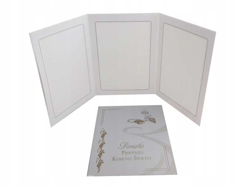 Album jamnik 15x21 Komunia na 3 zdjęcia pion.