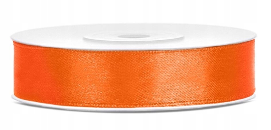 

Tasiemka wstążka satynowa 12mm 25m rolka Pomarańcz