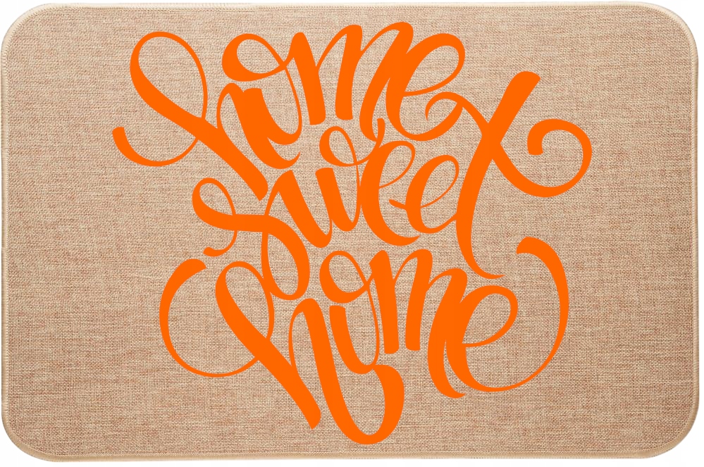 Lněná Vstupní Rohožka s barevným potiskem Home Sweet Home