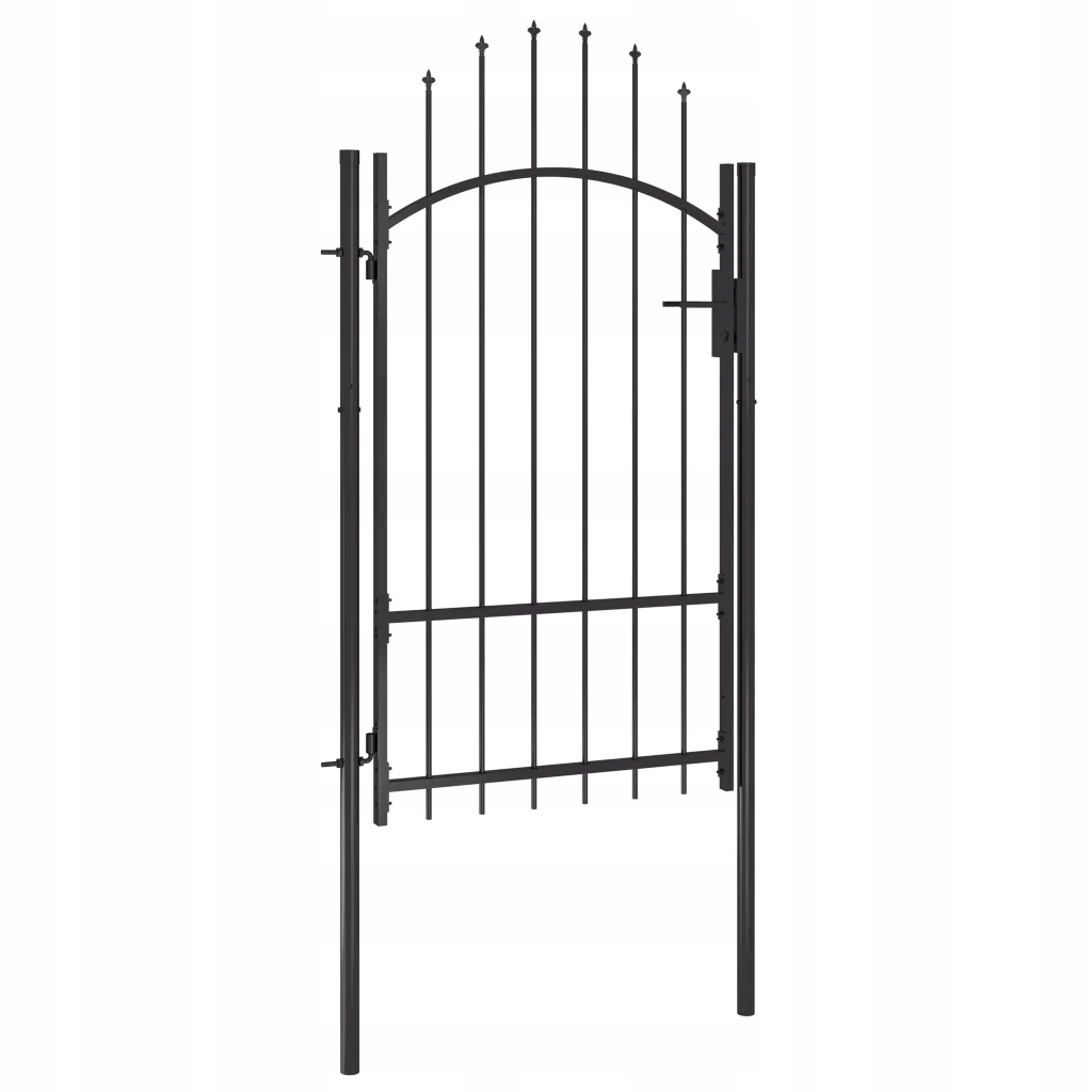 Furtka ogrodzeniowa stalowa 1x2,2 m czarna Stan opakowania oryginalne