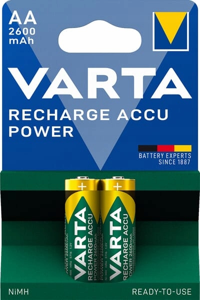 Varta Akumulator Aa HR6 1.2V 2600mAh NiMH wydajny 2 sztuki ładowalny