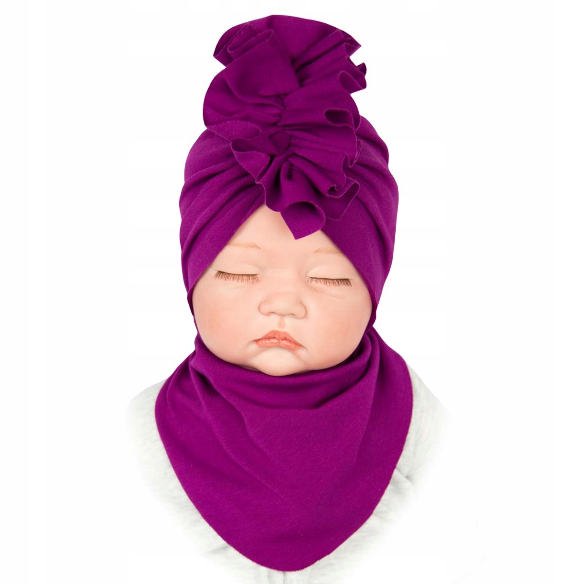 

Komplet Dziewczęcy Turban Chustka fioletowy 36-38