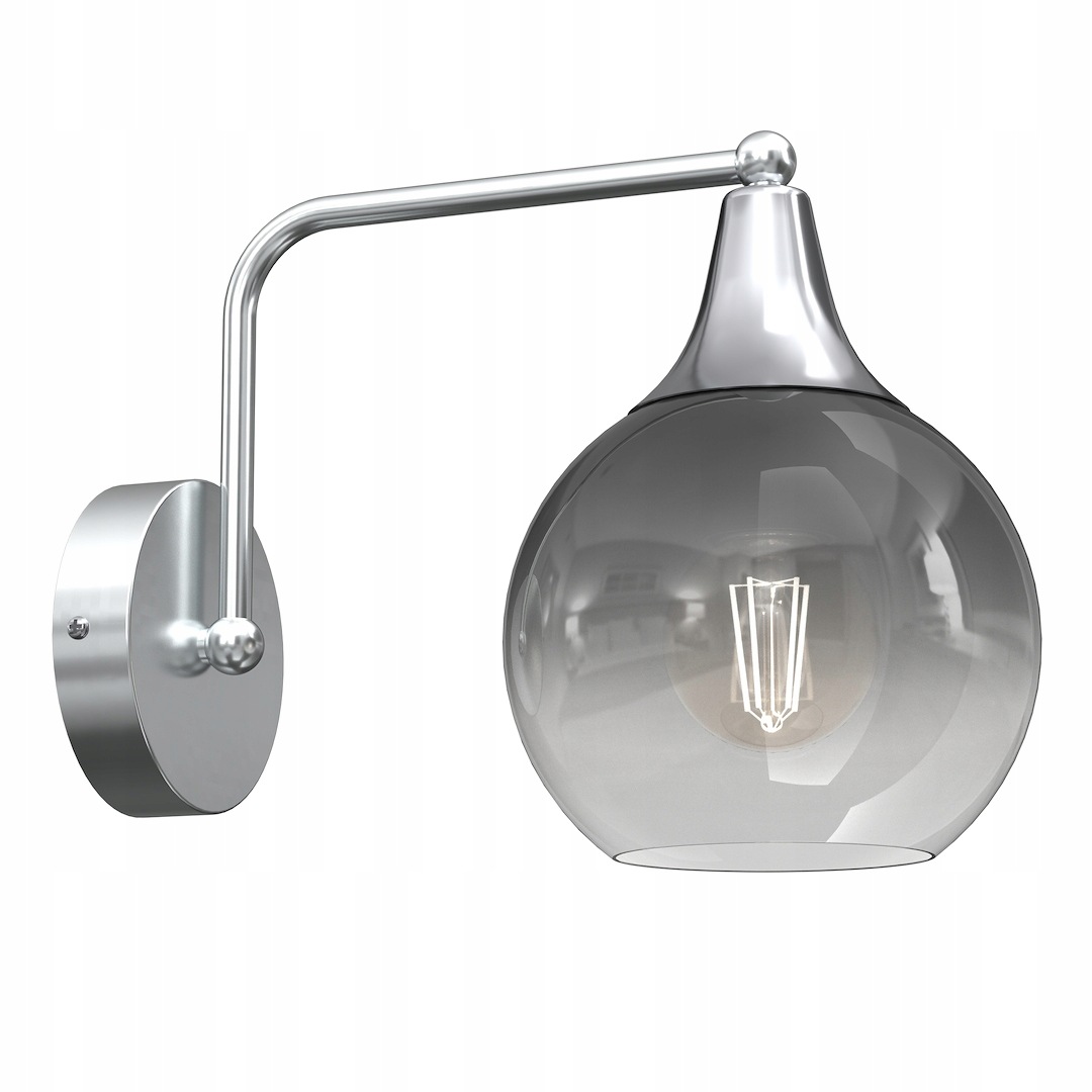 Nástěnná lampa Monte Silver 1xE27