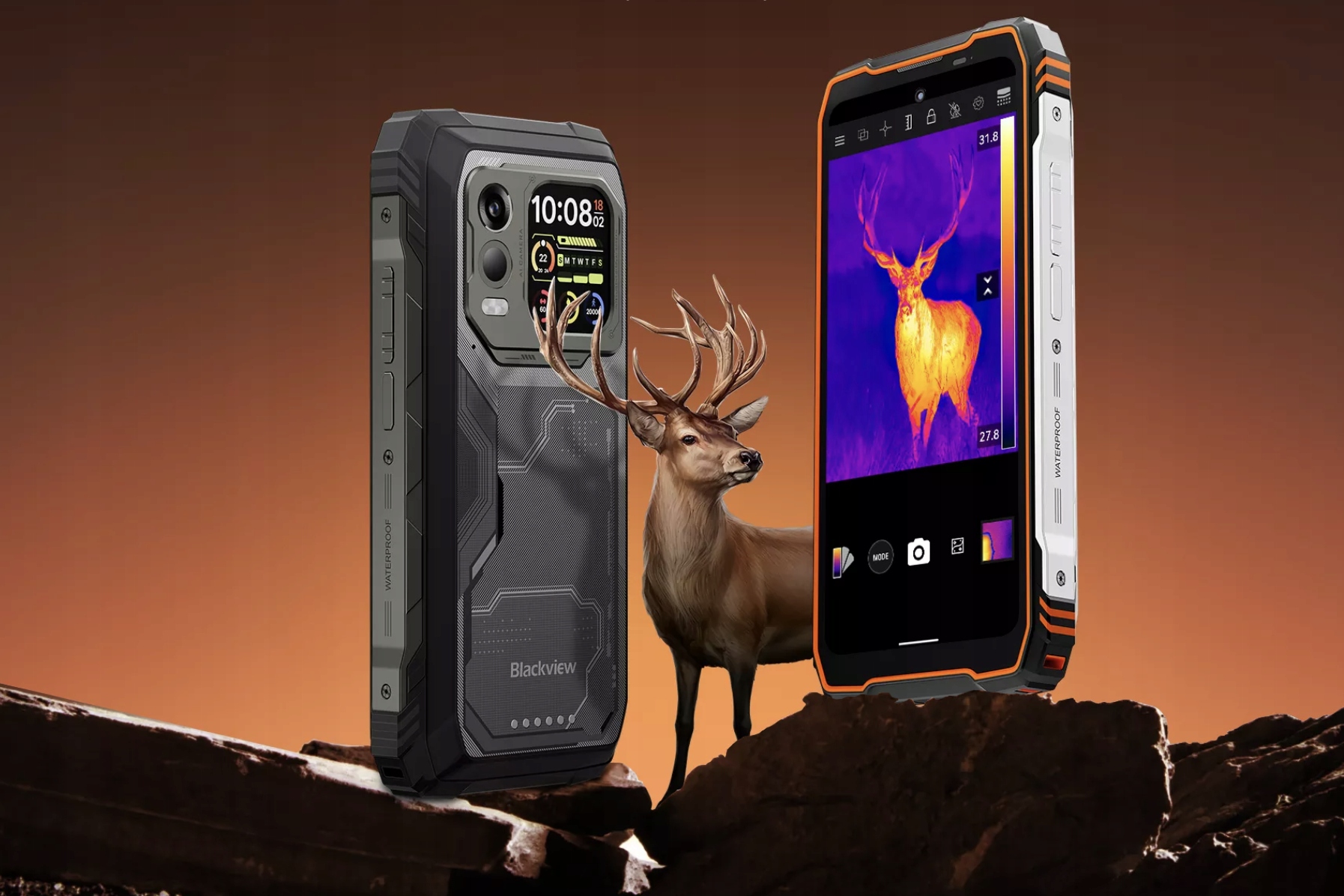 Blackview XPLORE 1 PRO Rugged Phone 5G 6.78 inch FHD 2.4k 2460x1080 120Hz + 2.01 inch 296x240 12/256Gb MT 7050 Octa-Core 2.4GHz 50MP Front 64+20MP Rear Cam Termal Imaging+Night Vision NFC 20000mAh MIL-STD-810H Android 15 Black — 13