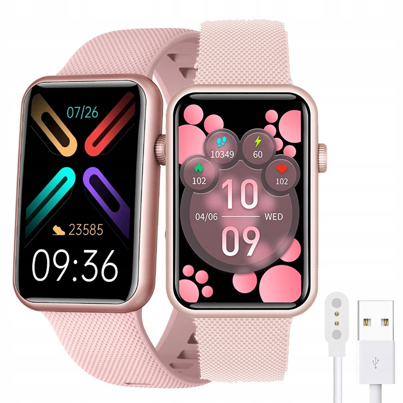 ZEGAREK SPORTOWY SMARTWATCH SMARTBAND PULS SPORT DAMSKI PRO FIT OPASKA SMS Wysokość koperty 46 mm