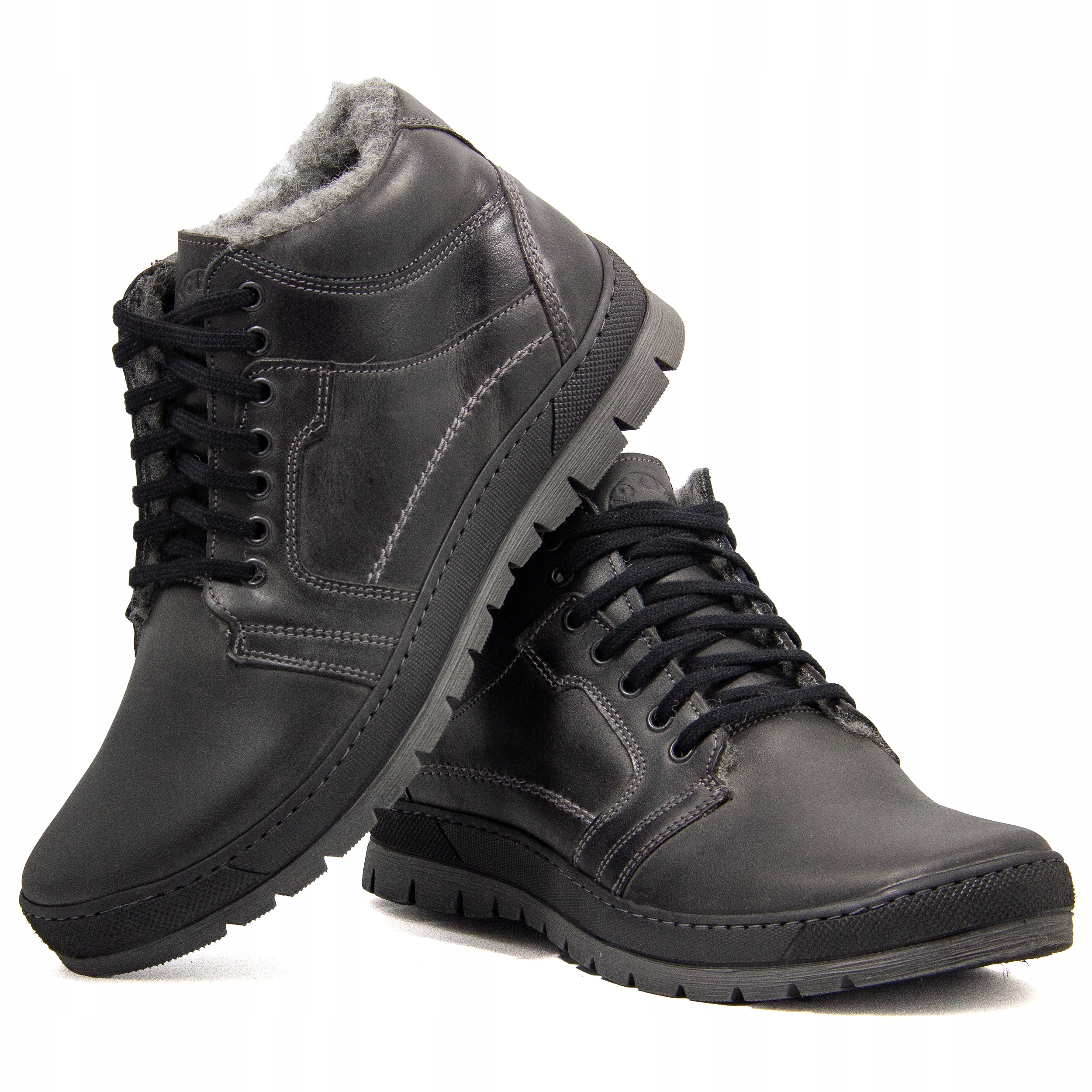 Joker buty ZIMOWE skóra licowa POLSKIE wygodne sznurowane 692 sz 43