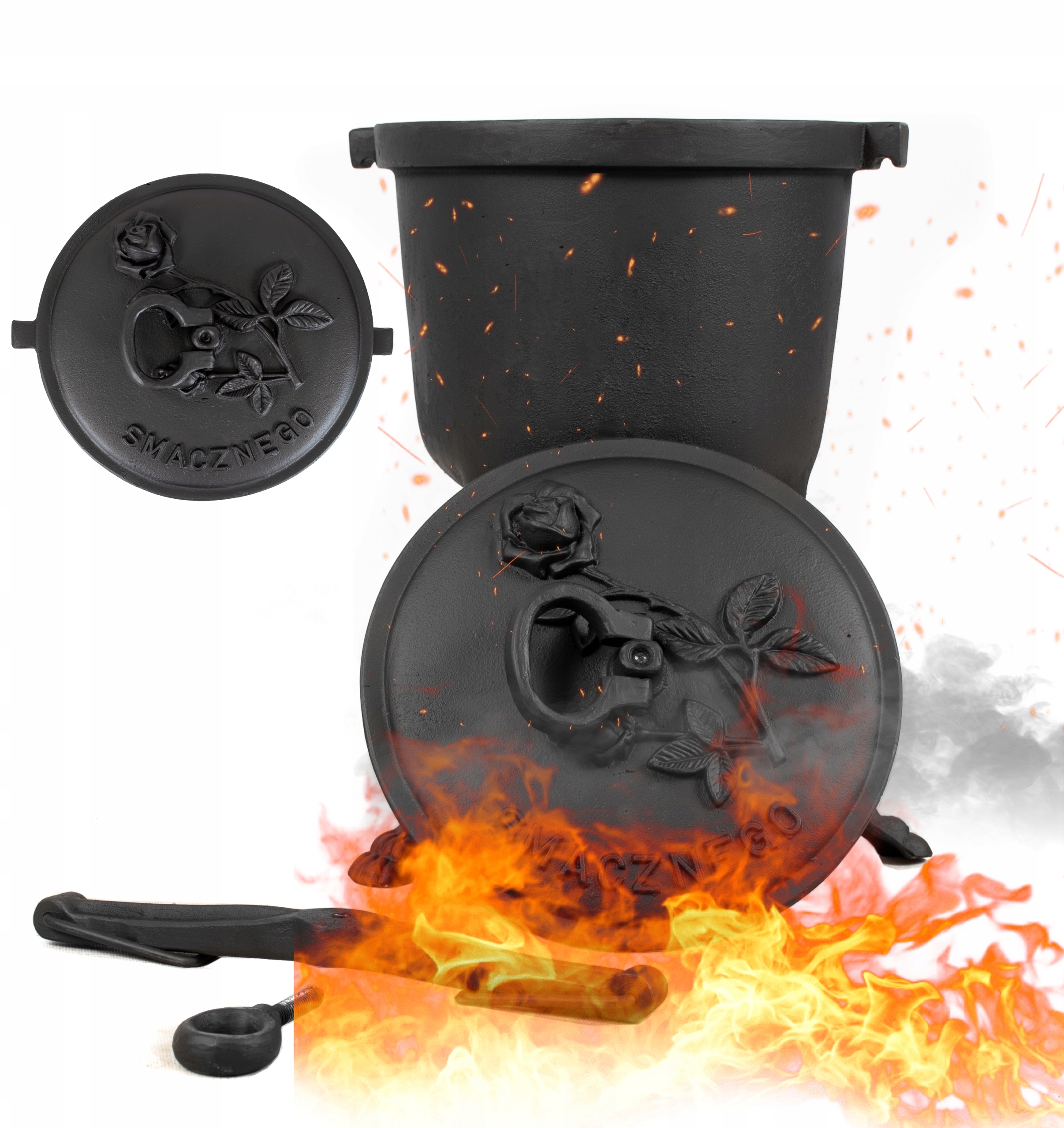 Kociołek Myśliwski Garnek Żeliwny Polski 5L