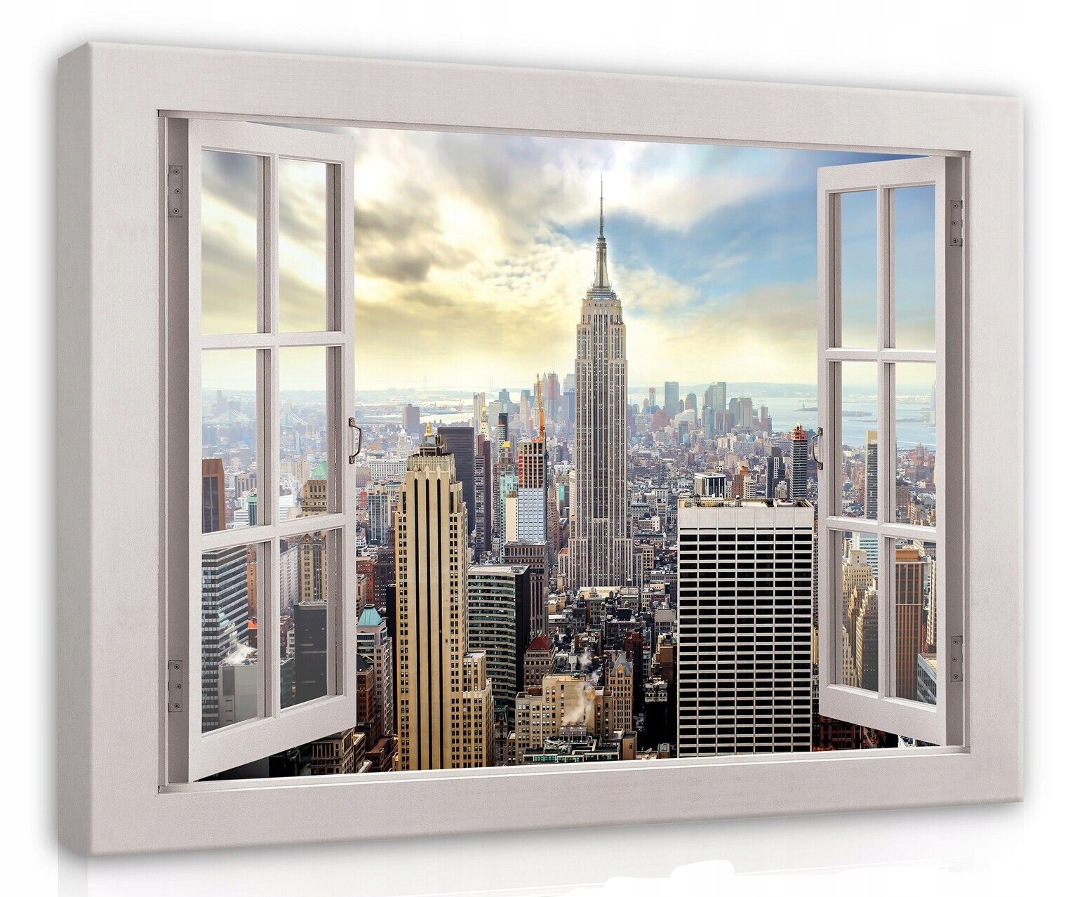 Obraz Na Plátně Canvas 80x60 Okno 3D New York