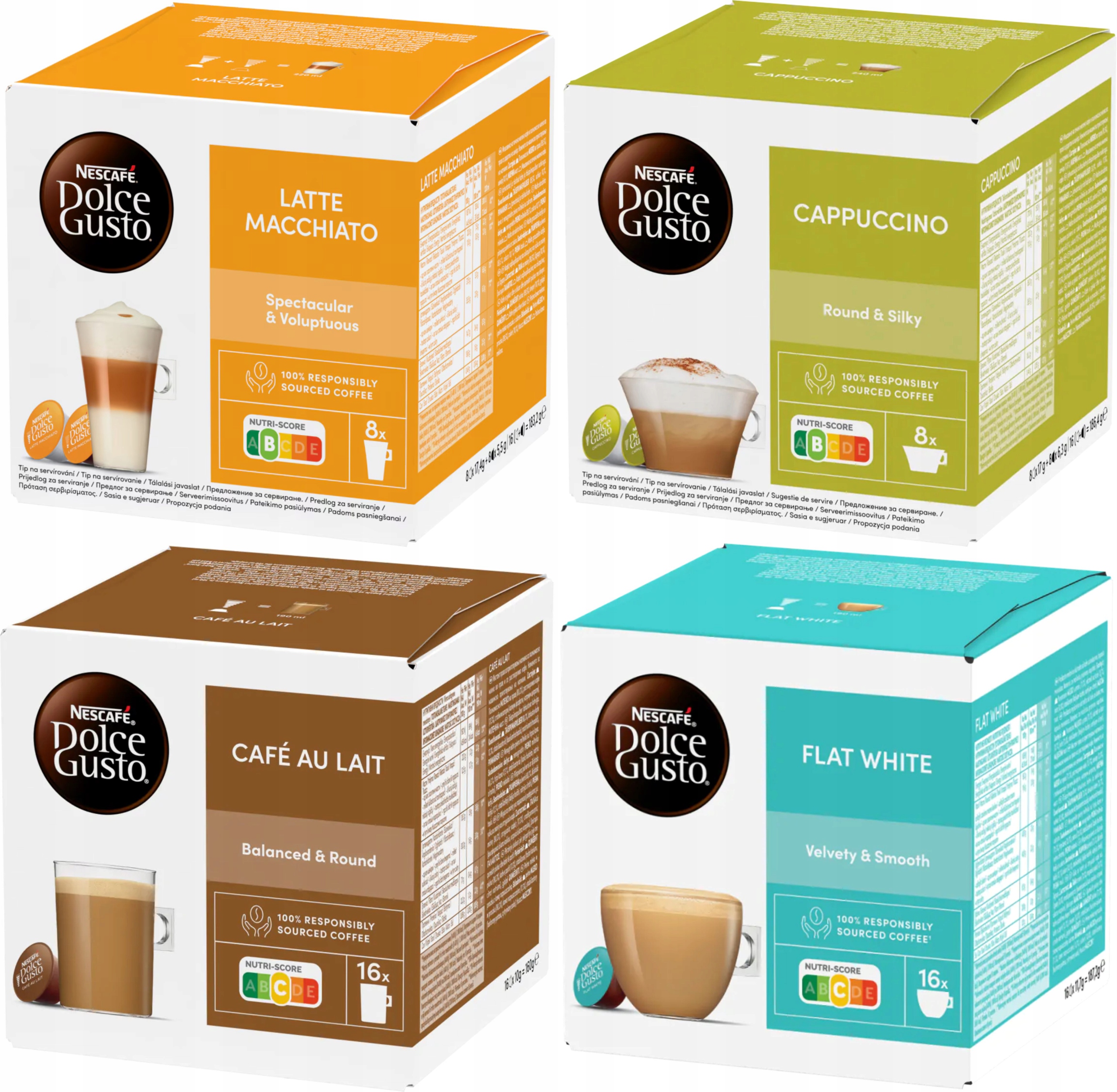 Levně Kapsle Dolce Gusto Nescafe Sada 4 x 16 mléčných káv
