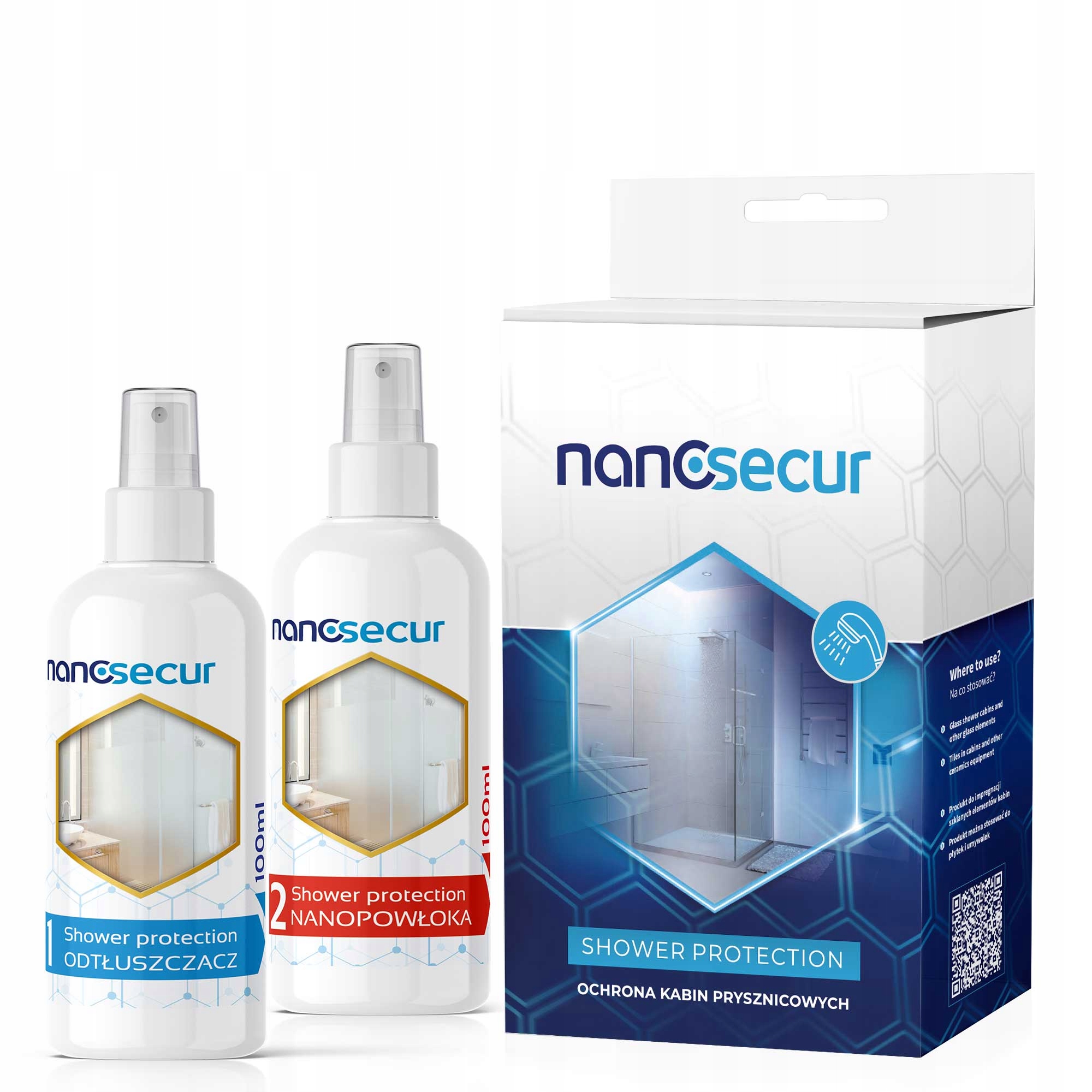 

Impregnat Nanosecur 100ml do kabin prysznicowych