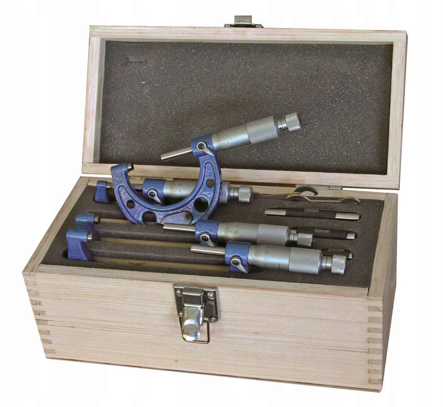 Venkovní Analogový Mikrometr MMZb-C 0-100 mm Komplet