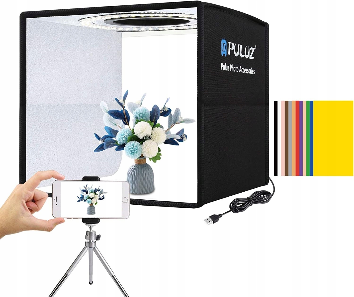 

Puluz PU5040 Namiot Bezcieniowy 40x40cm Led 5500K
