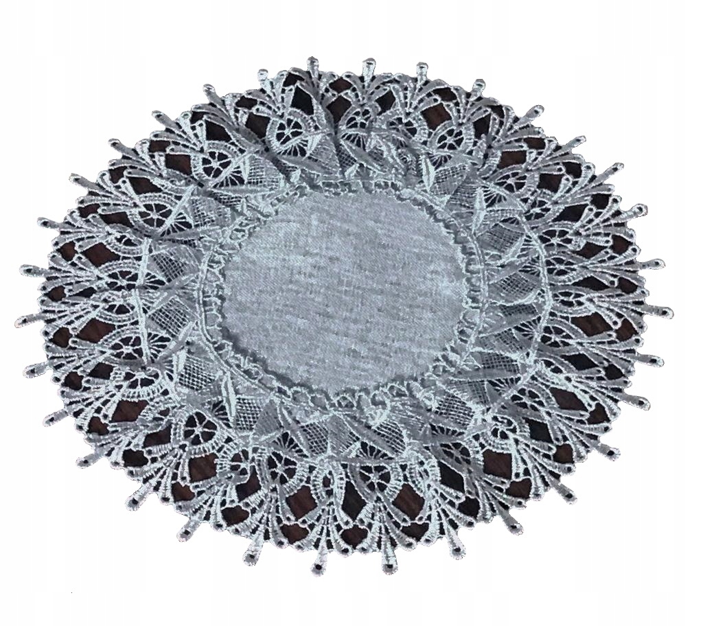 

Serwetka Z Gipiurą 40cm Szara Na Stół Dekoracyjna