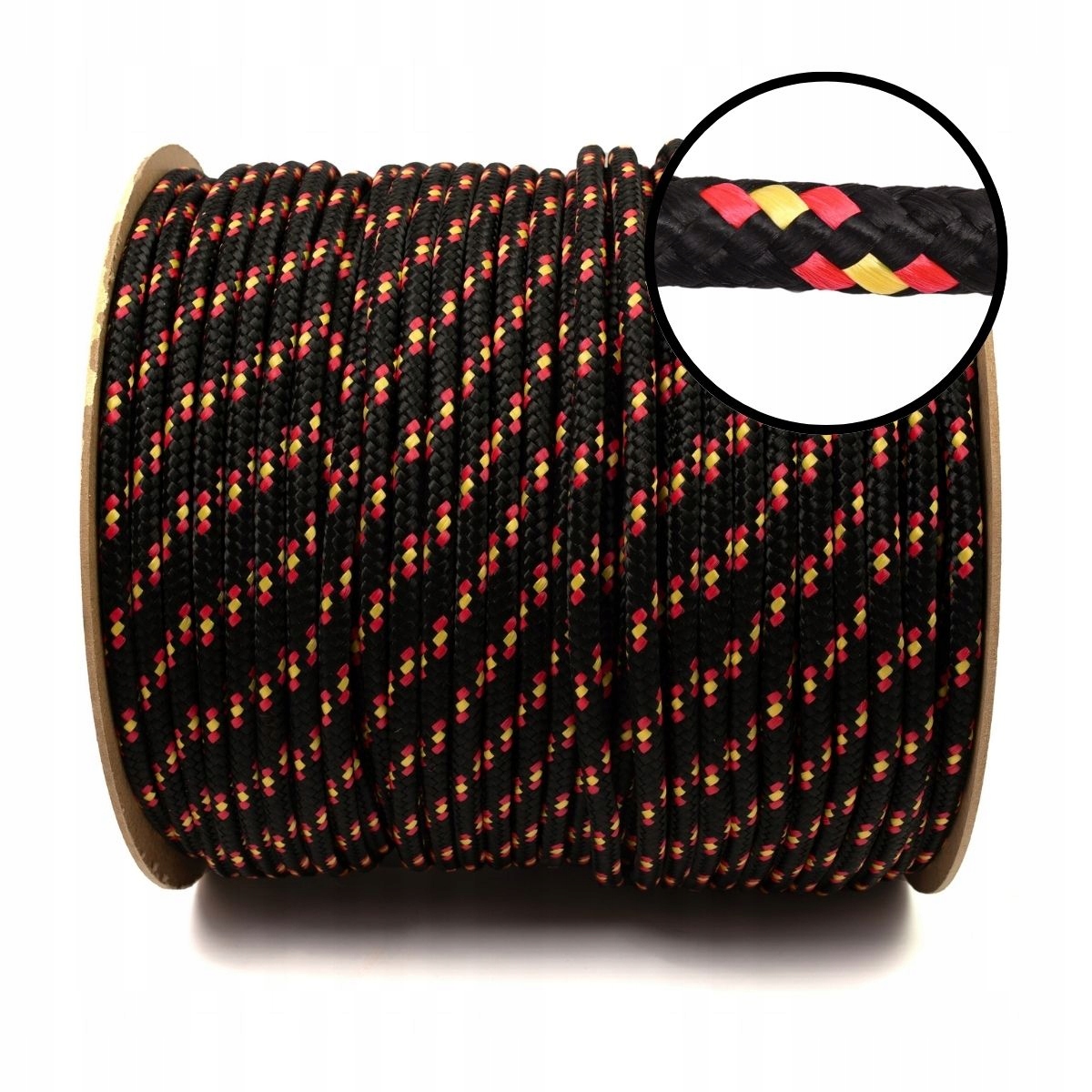 Polypropylenové lano Pletené námořnické Silné 12 mm 50 M Tažná šňůra