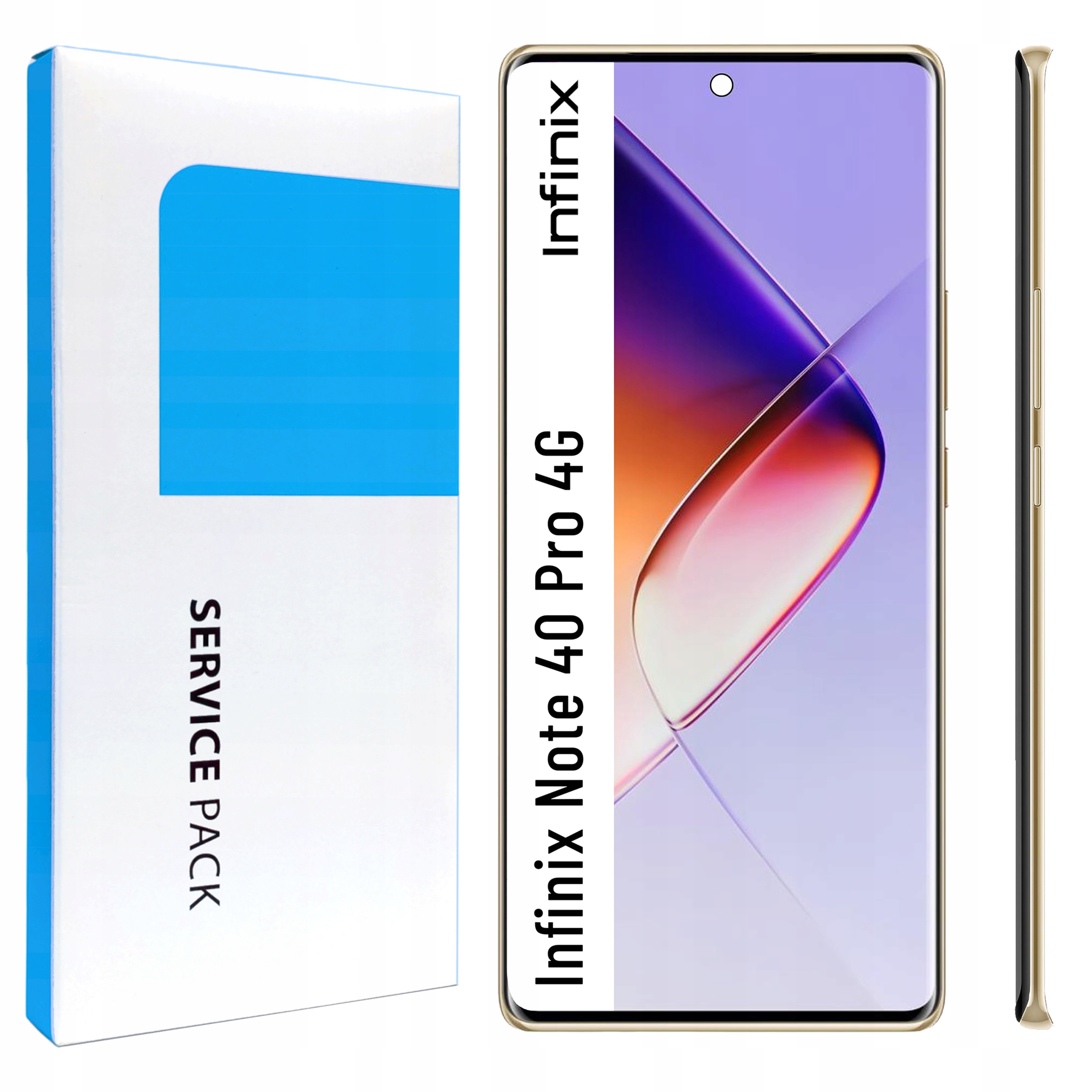 Originál Zila pre Infinix Note 40 Pro 4G LCD displej Dotykový rámček Zlatý