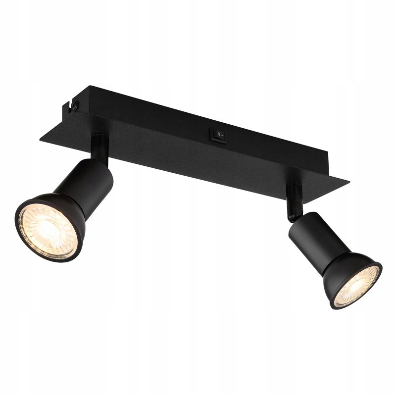 Stropní reflektorová lampa Černá Kov 2x35W Pohyblivá Drew Globo Lighting