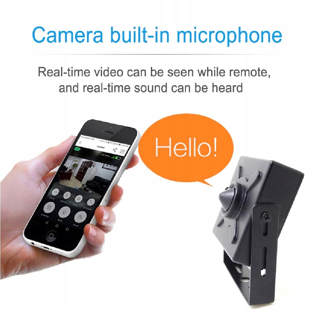 MINI KAMERA IP PINHOLE 5MPX POE AUDIO zapis na mSD Model PINHOLE POE