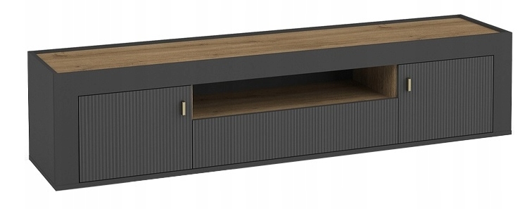 Nowoczesna Szafka RTV 177 cm Biały 2D1SZ ROSA DL 3 kolory Marka inna