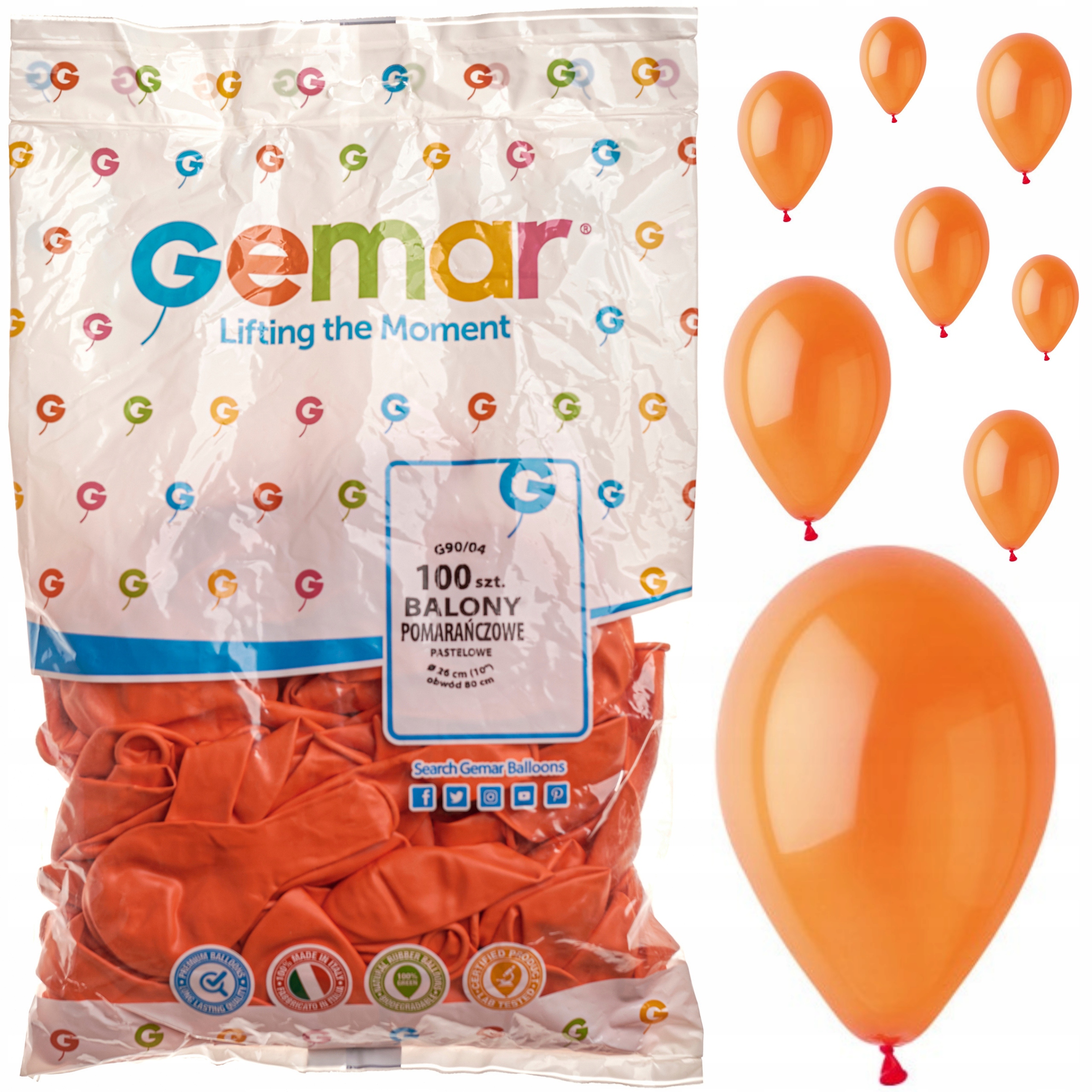 

Balony halloween Pastelowe balon Orange Party 100x