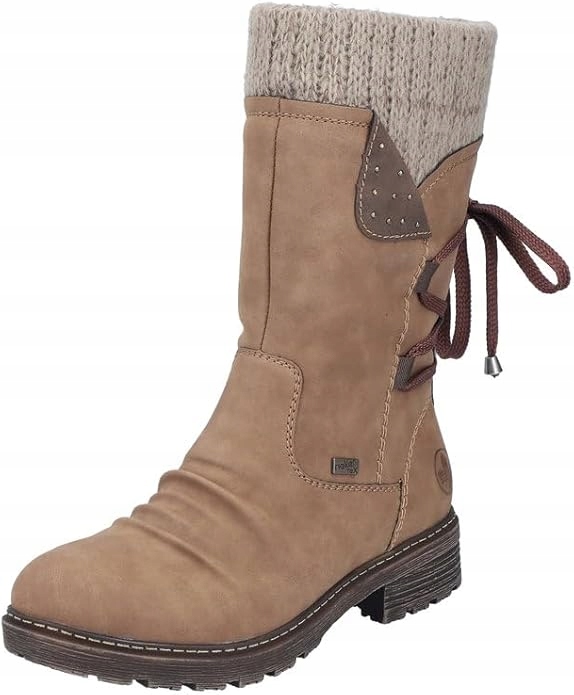 Rieker Dámské Kozačky Na Zip S Kožíškem, Hnědé, Velikost 37 6DA