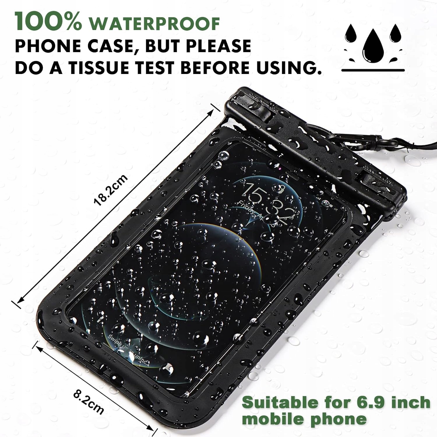WODOODPORNA TORBA WOREK 5L ZIELONA+ ETUI NA TELEFON Pojemność 5 l