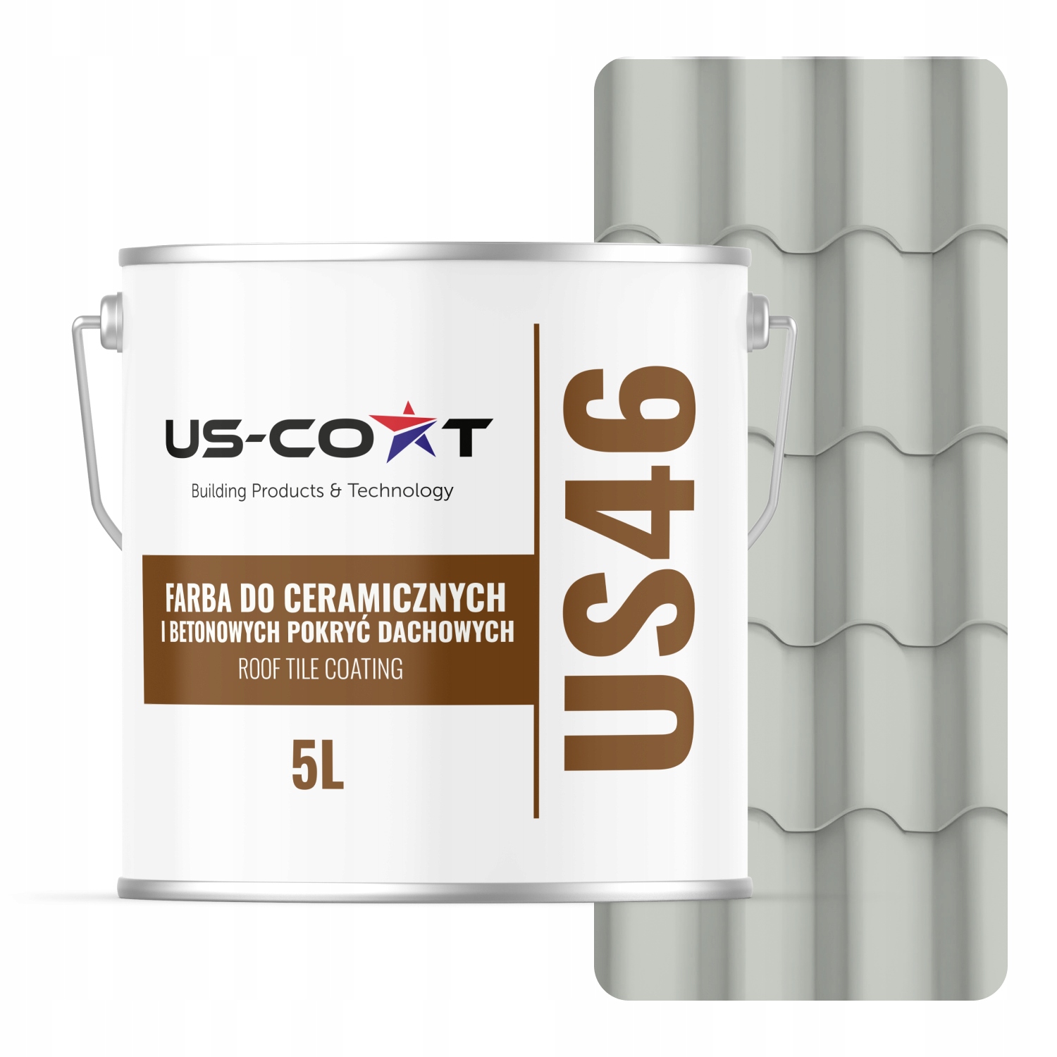 Farba Na Keramické Betónové Strechy Biela Papyrus RAL9018 5L Mat