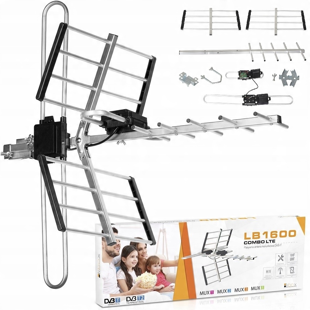 

Mocna Antena Tv DVB-T2 Kierunkowa Combo Lte Vhf 4K