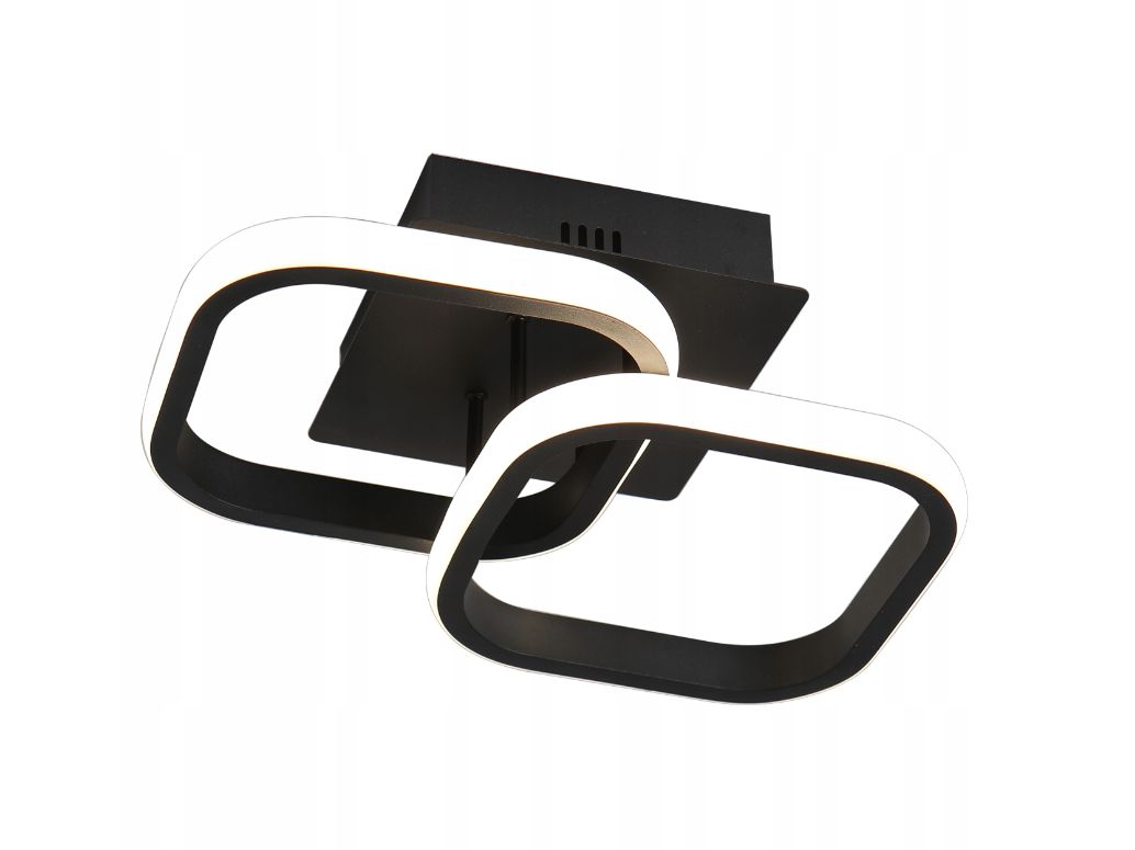 Lampa sufitowa Led 16W 28x20x9cm Czarny do biura nowoczesna design