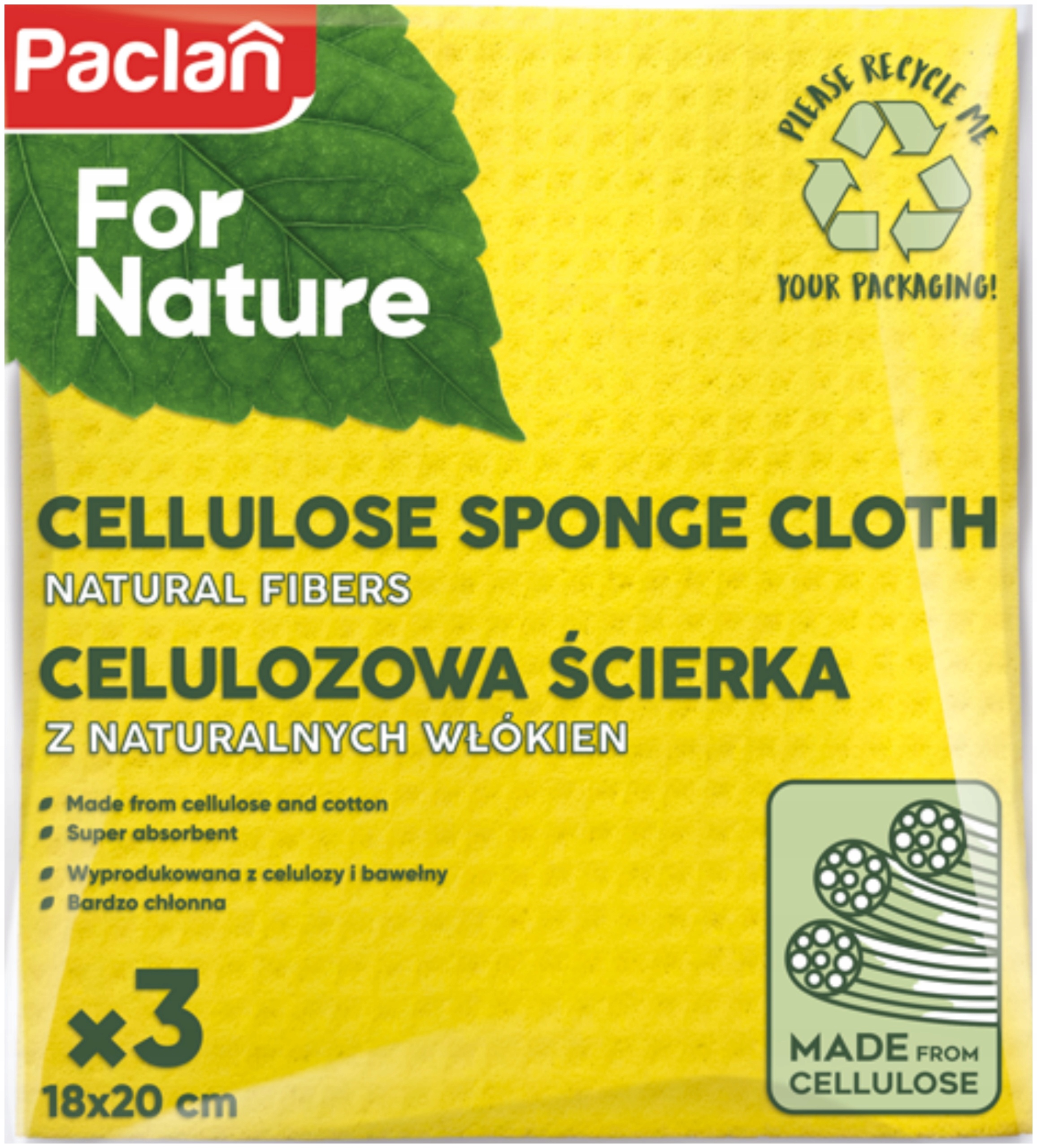 

Celulozowe Scierki Kuchenne Gabczaste Paclan 3 szt