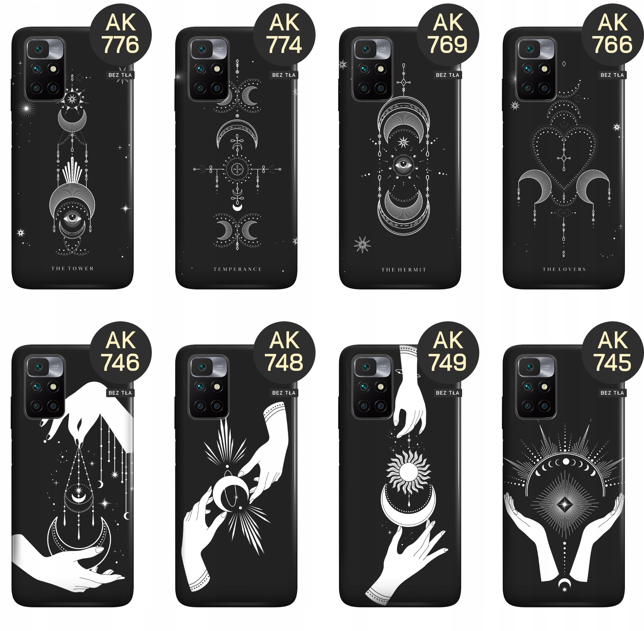 ETUI MATOWE DO XIAOMI REDMI 10 WZORY MISTYCZNE TAROT MISTYKA ASTROLOGIA Materiał tworzywo sztuczne