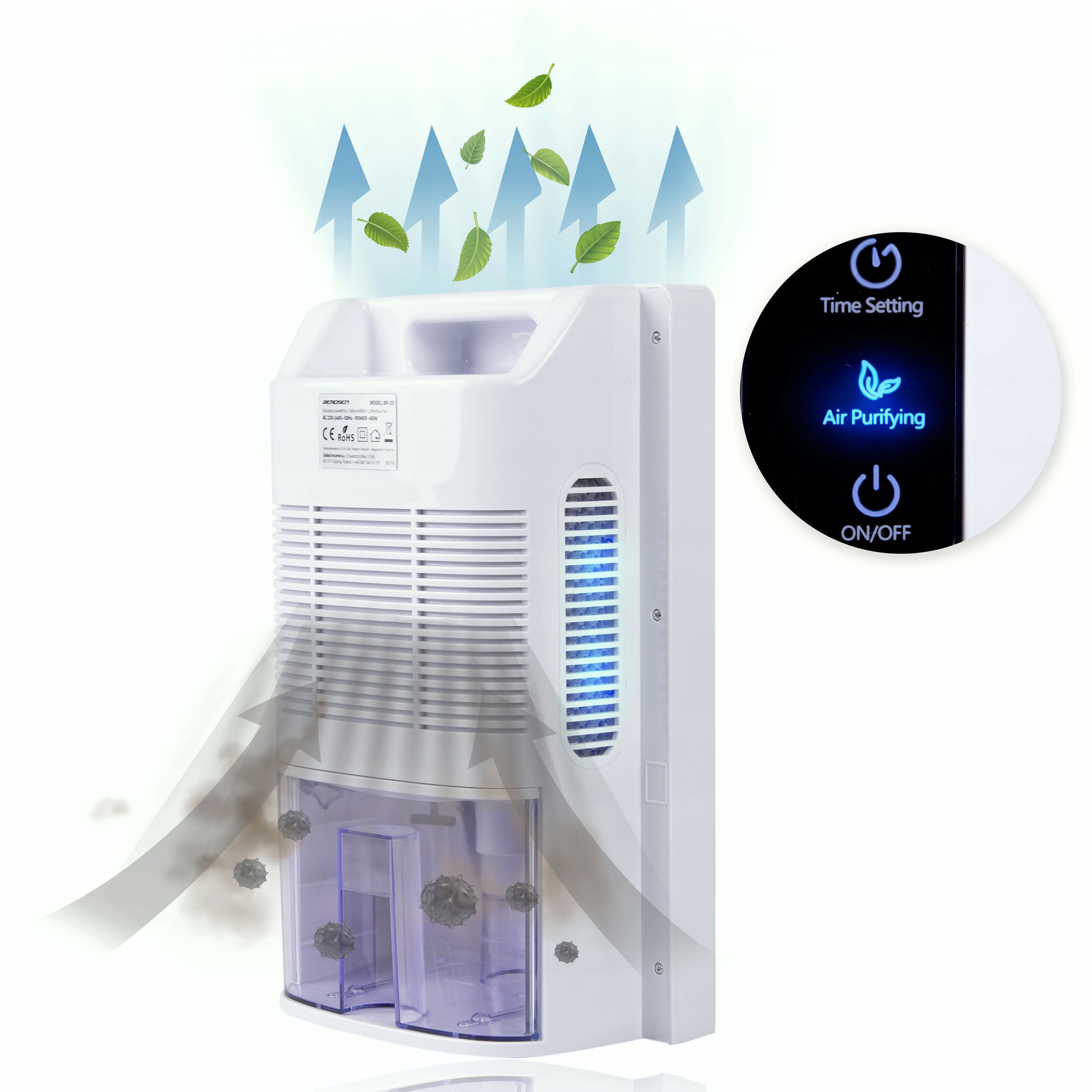 OSUSZACZ POWIETRZA POCHŁANIACZ WYŚWIETLACZ BERDSEN Moc 70 W