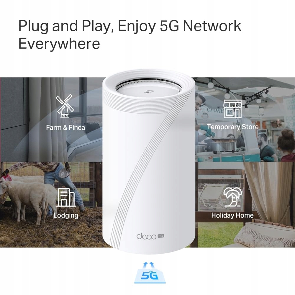 TP-LINK Deco BE65 5G Router LTE Tri-Band WiFi 7 3x 25 Gbit/s Porty SIM — miniatura 6