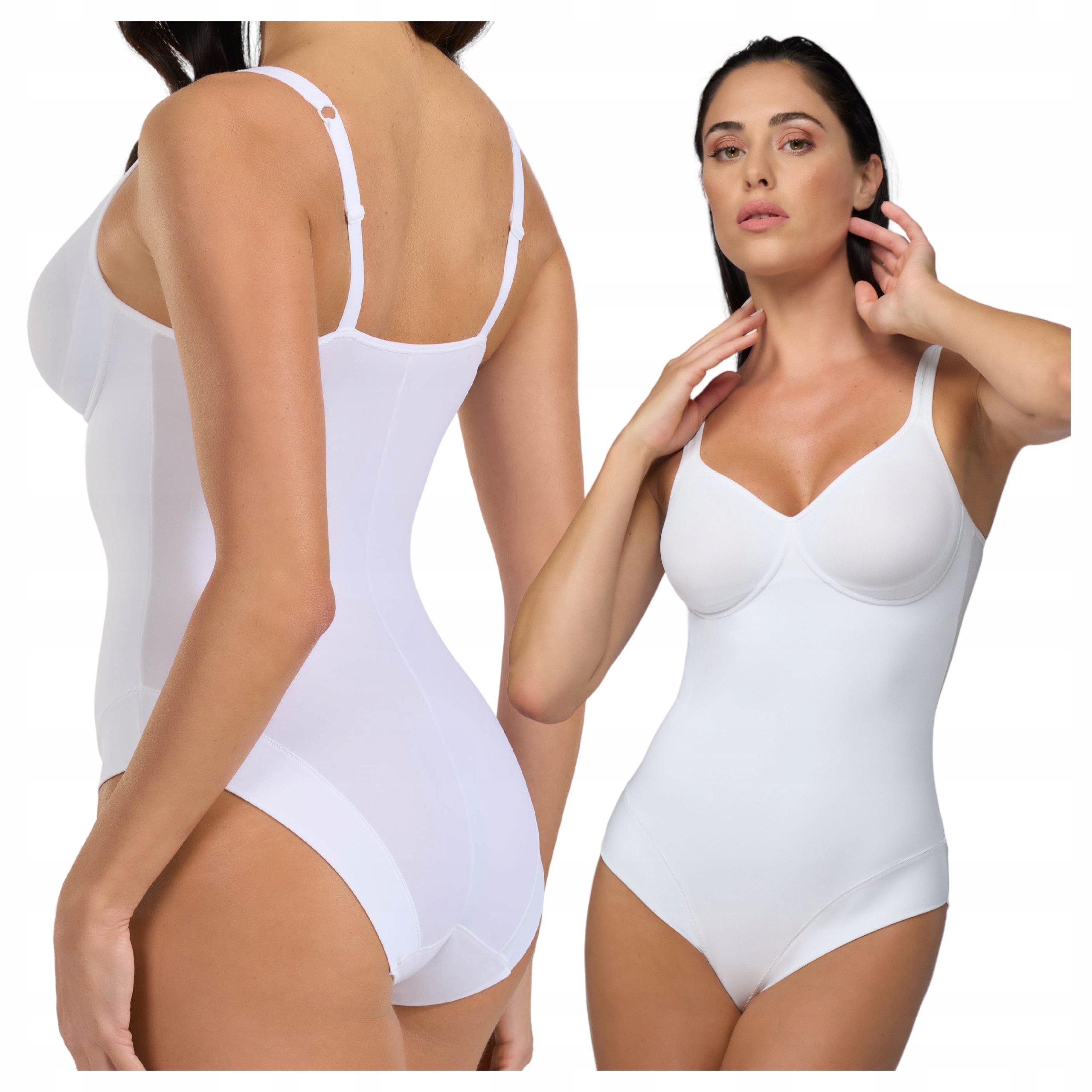Dámské zeštíhlující splachující břicho hladké bílé 85B