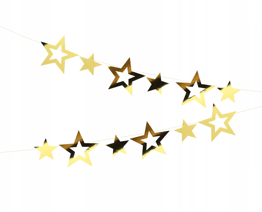 

Baner girlanda Gwiazdki Złote dekoracja wisząca