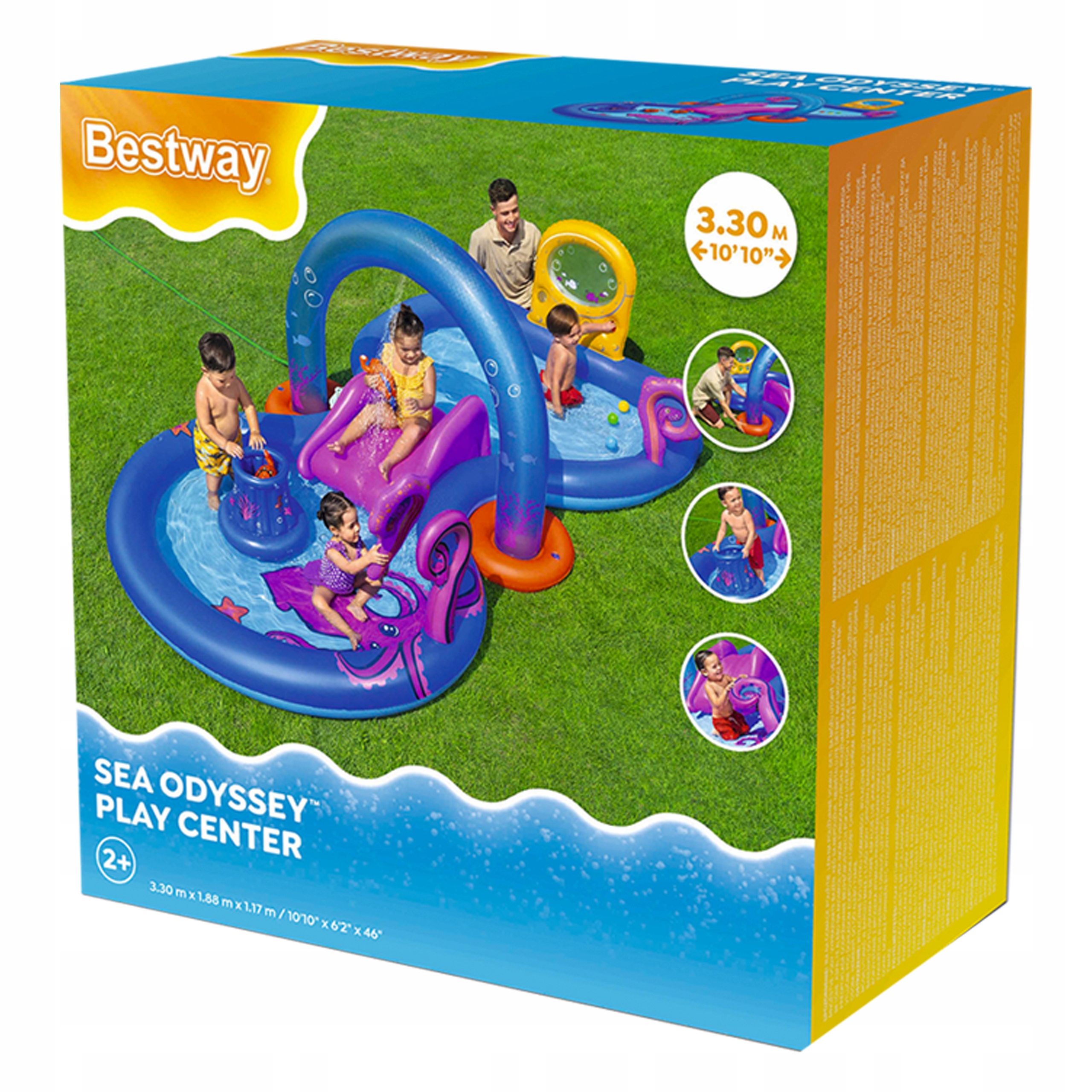 Bazén So Šmýkačkou Hracie Centrum Nafukovací Zavlažovač Príslušenstvo Bestway 53167