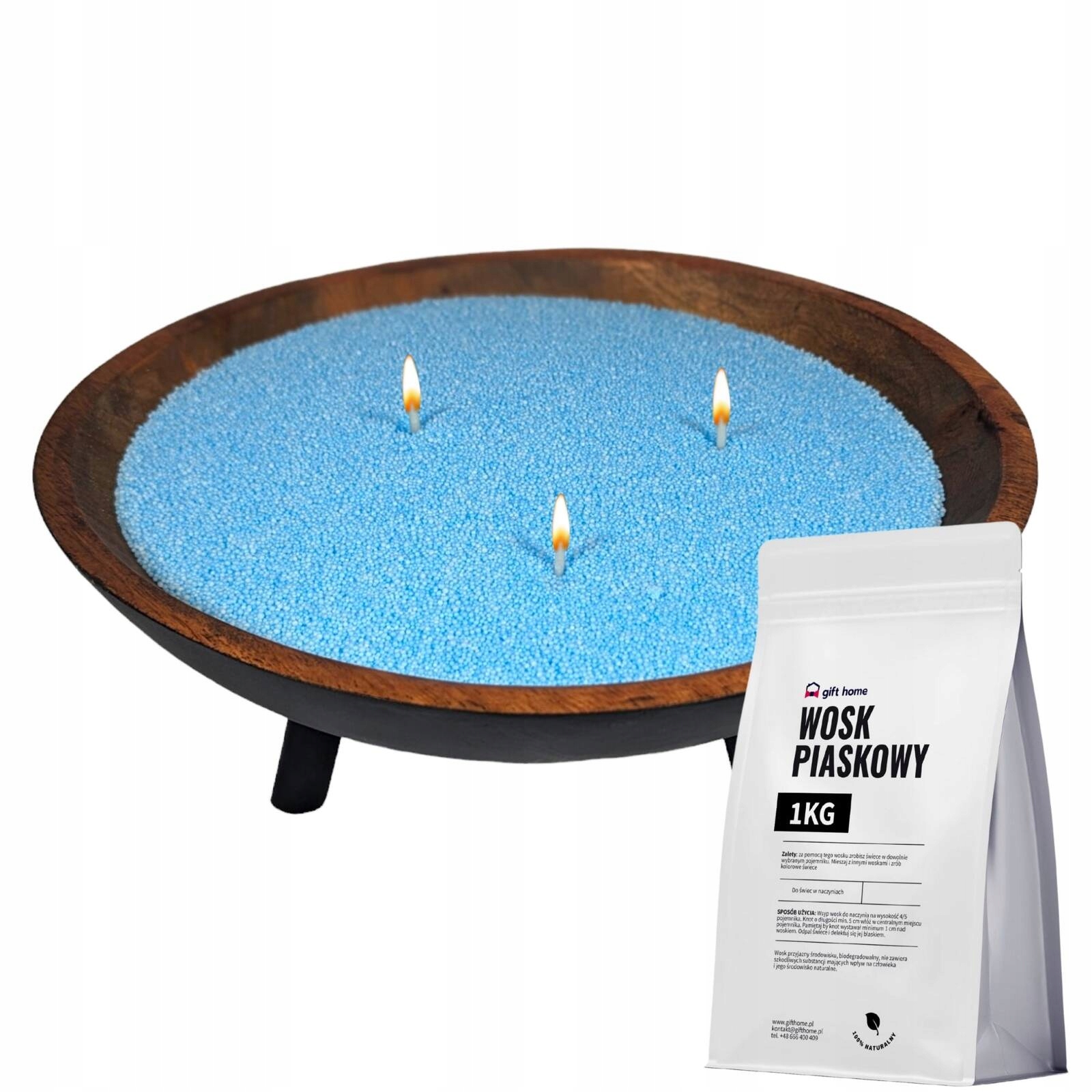 Barevný vosk na sypané svíčky 1 kg Modrý