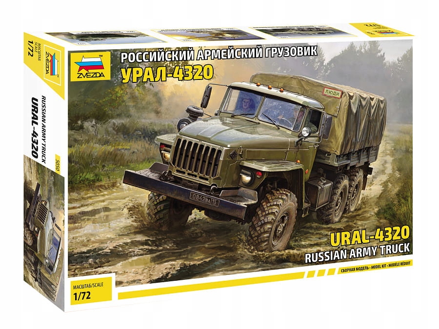 Ruský armádní nákladní automobil URAL-4320 1:72 Zvezda 5050