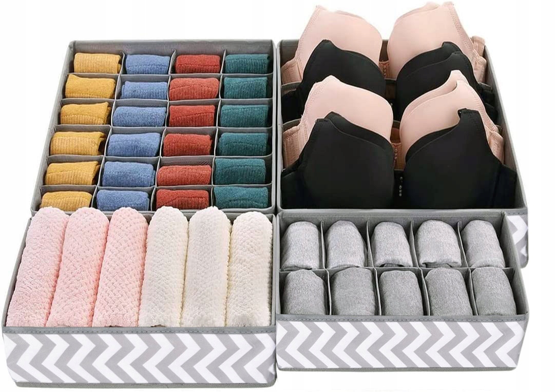 

Organizer Do Szuflady Na Bieliznę Wkład Zestaw 4x