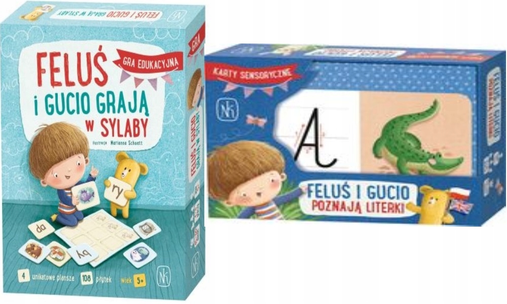 Feluś i Gucio poznają literki Feluś i Gucio grają w sylaby