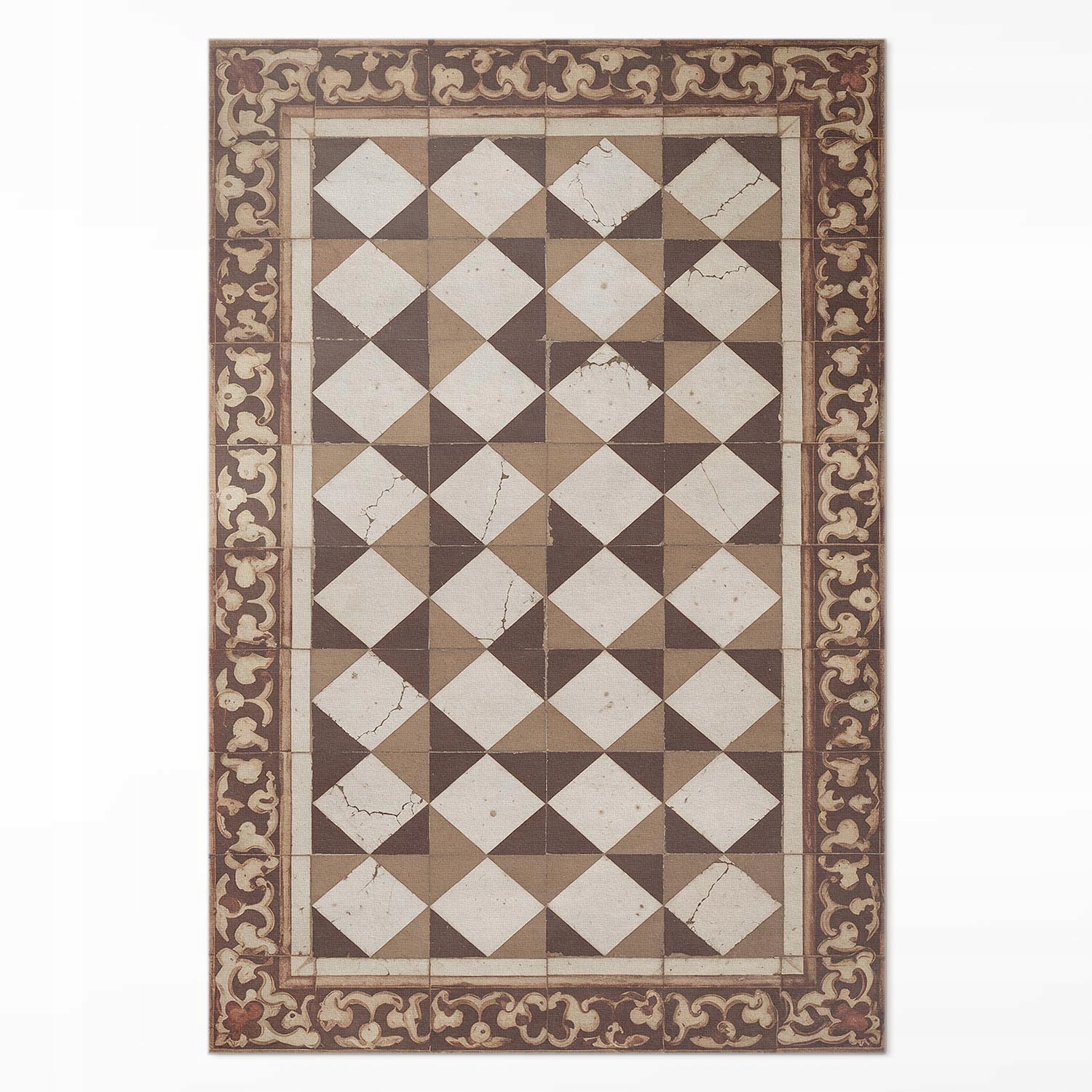 Koberec S Potiskem Vinylový Elegantní vzory ve starém stylu XXL 150 x 225 cm