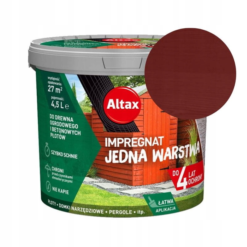 

Altax Impregnat Jedna Warstwa 4,5L mahoń