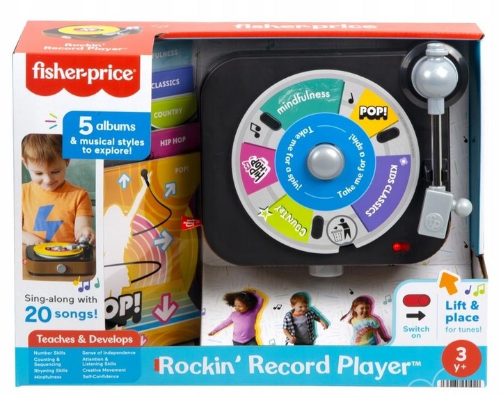 FISHER PRICE GRAMOFON MALUCHA INTERAKTYWNA MUZYCZNA ZABAWKA JGX04 PL