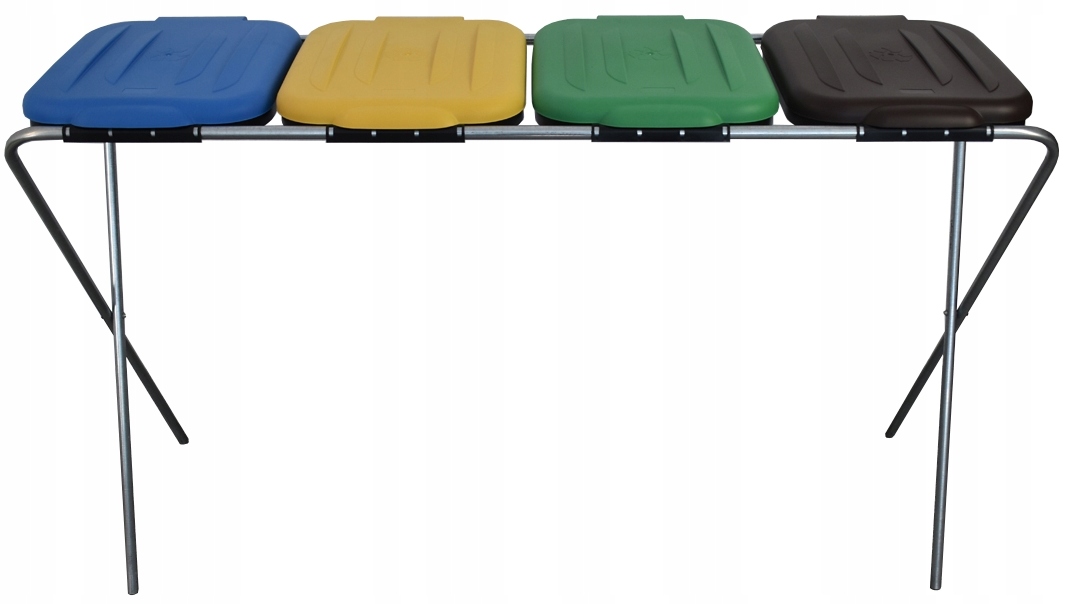 STOJAK KOSZ DO SEGREGACJI ŚMIECI 4x 120L MOCNY Kod producenta STOJAK KOSZ DO SEGREGACJI ŚMIECI 4x 120L MOC