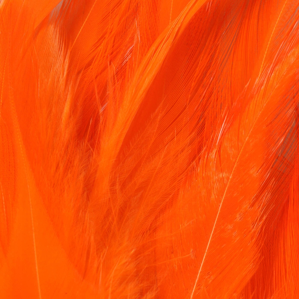 FFGene Strung Saddles Hackle Hot Orange