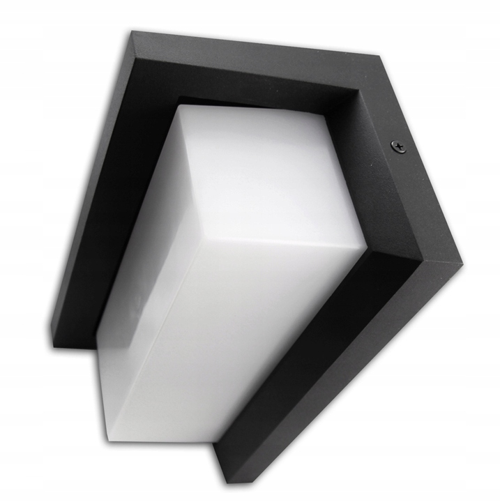 KINKIET ŚCIENNY ELEWACYJNY CZARNY LAMPA OGRODOWA ZEWNETRZNA E27 ALUMINIUM Marka inna