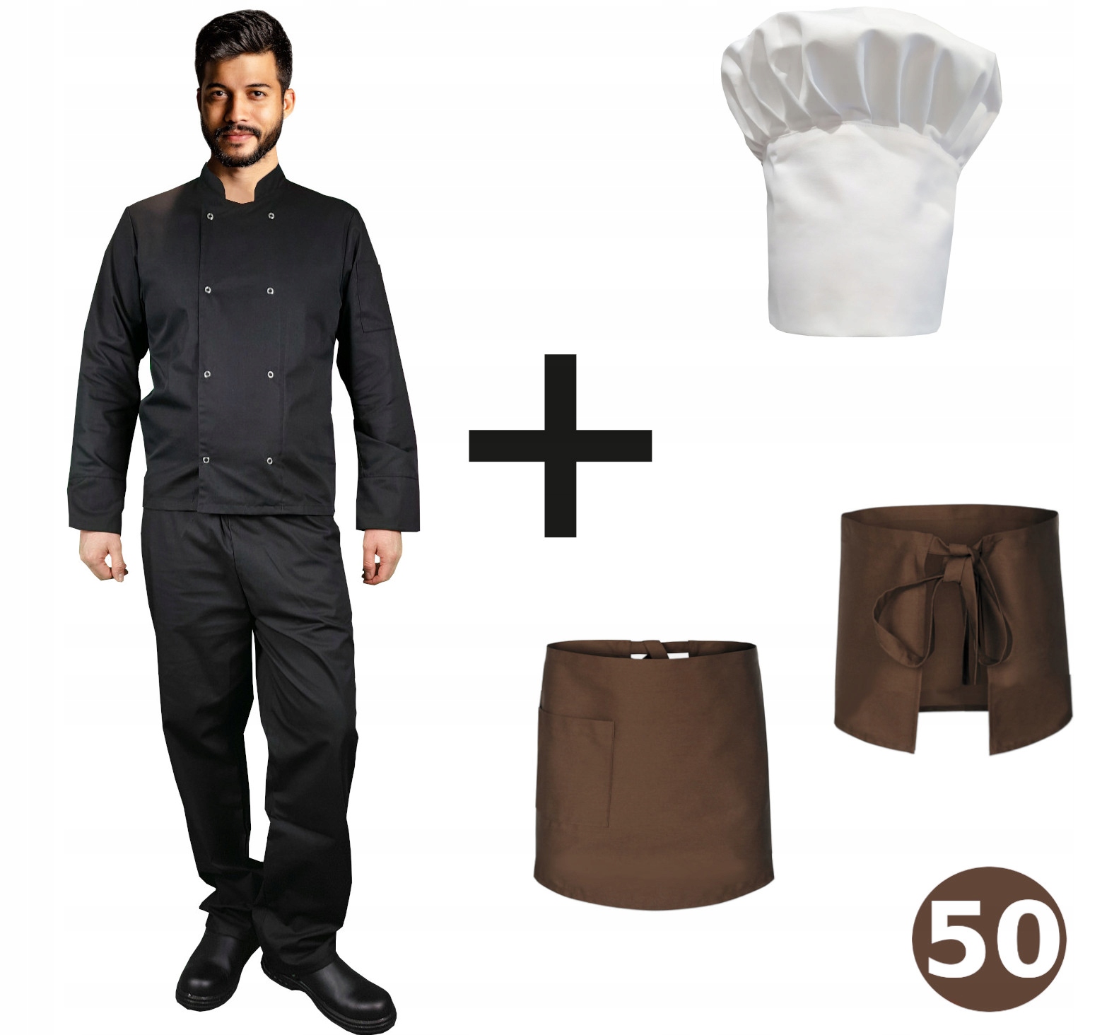 Sada kuchaře, kompletní kuchařská uniforma vel. L