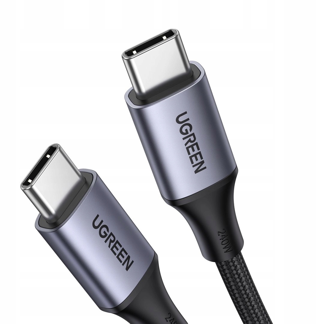 Ugreen kabel przewód Usb Typ C Usb Typ C Power Delivery 240W 5A 2m szary
