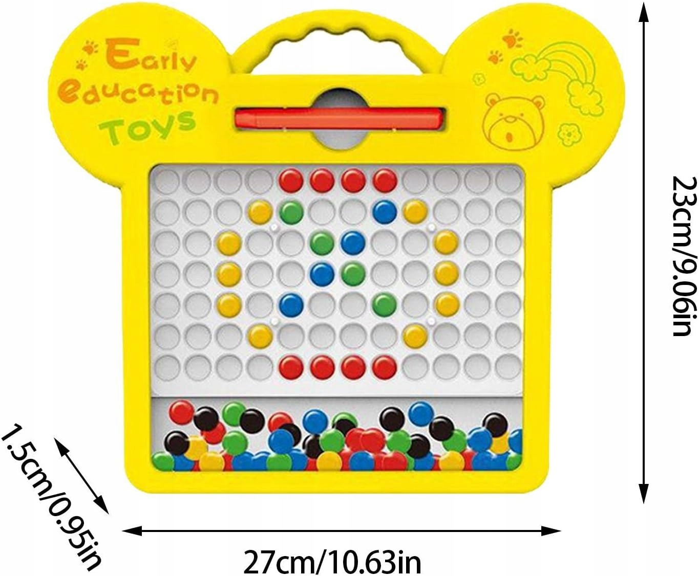 TABLICA MAGNETYCZNA MAGPAD DLA DZIECI MONTESSORI MOZAIKA UKŁADANKA KROPKI Kod producenta 6096219597503